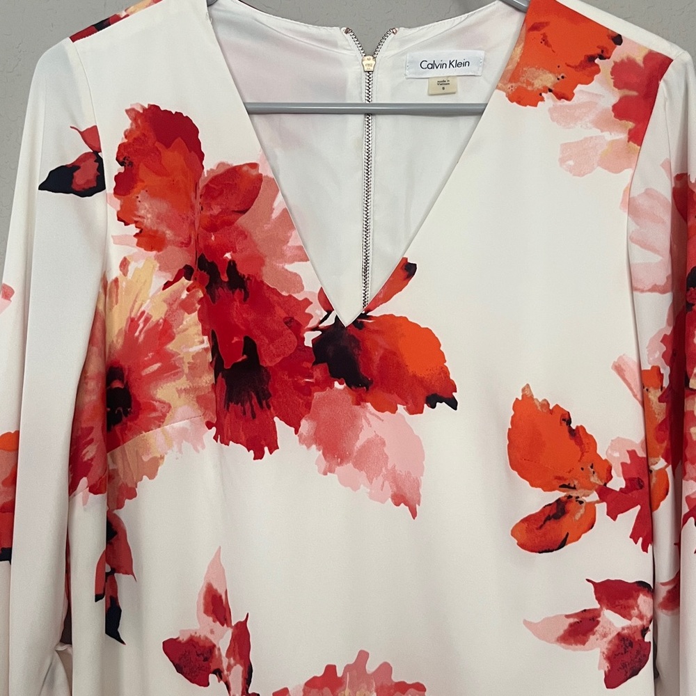 Calvin Klein Floral V-Neck Sundress - Picture 2 of 7